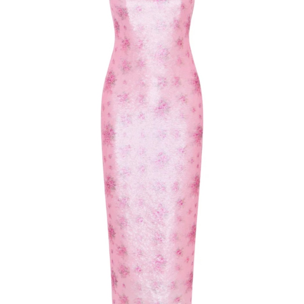 LoveShackFancy Strapless Pink Floral Dress - Picture 5 of 11